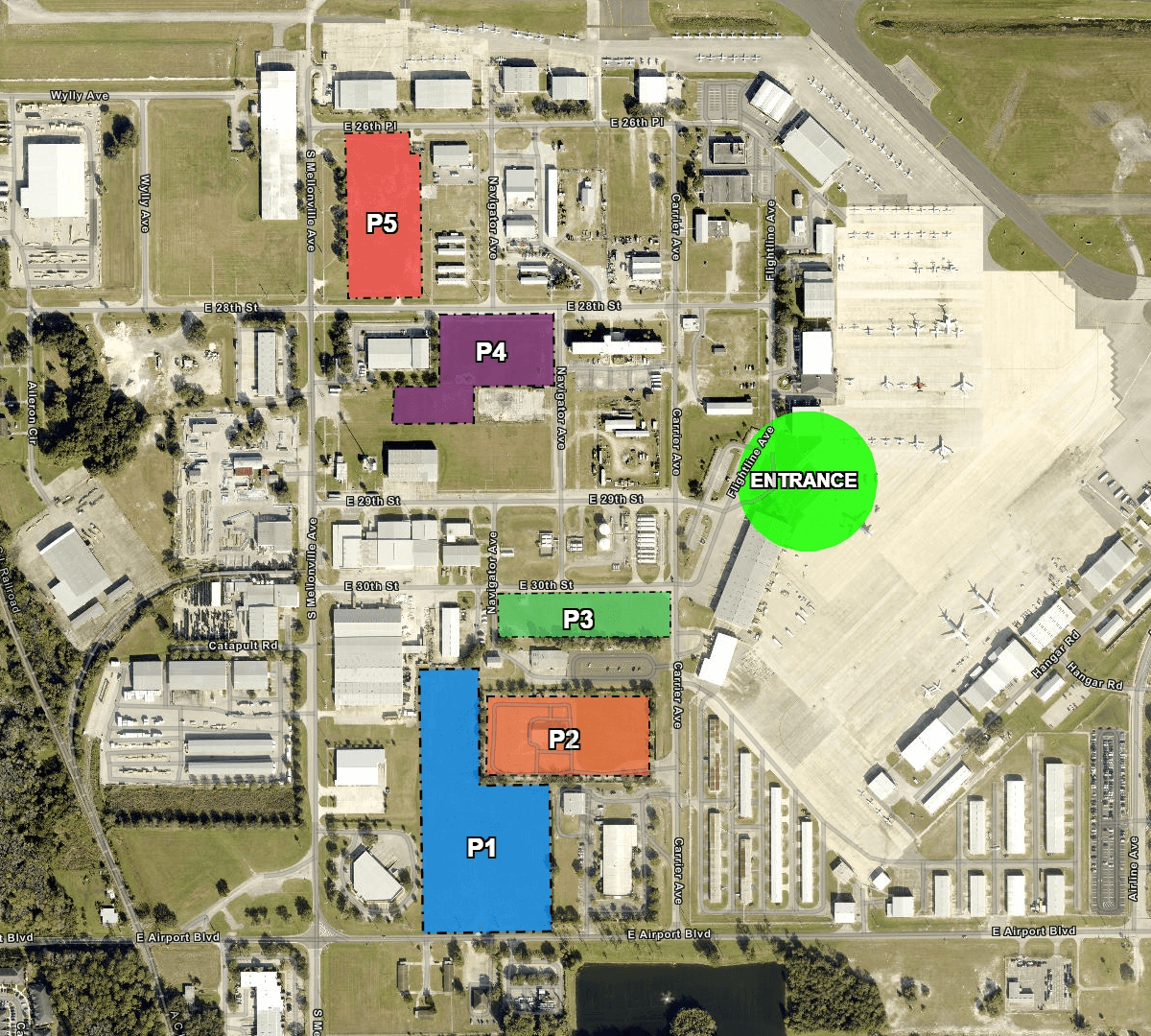 Aviation Day Parking Layout